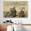 Bikers Couple Canvas Prints Just Remember The Ride Goes On PAN05328