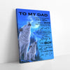 To My Dad Moon Wolf Son Canvas Prints PAN03355