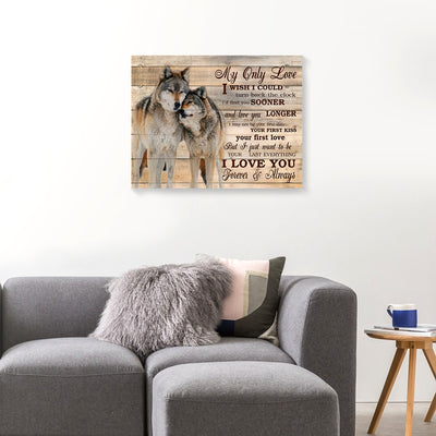 Gift For Couple Wolf Love Canvas Prints PAN10893