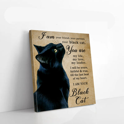 I Am Your Friend Your Partner Your Black Cat Vintage Canvas Prints PAN09763
