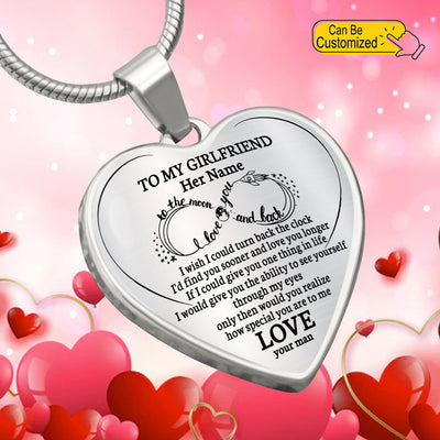 Personalized Valentine's Day Gifts Girlfriends Interlocking Hearts Necklace