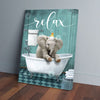 Bathtub Relax Elephant Version Bathroom Canvas Prints PAN08555
