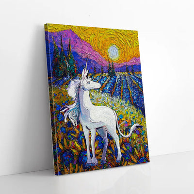 Unicorn Look Field Art Canvas Prints
