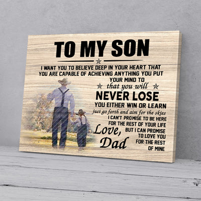 To My Son Dad Canvas Prints PAN07823