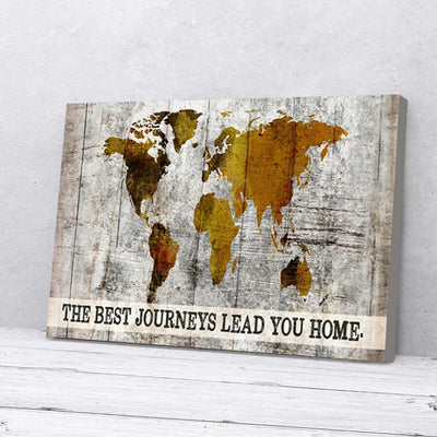 The Best Journeys Lead You Home Canvas Prints
