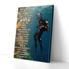 While On This Dive Called Life Scuba Diving Man Canvas Prints