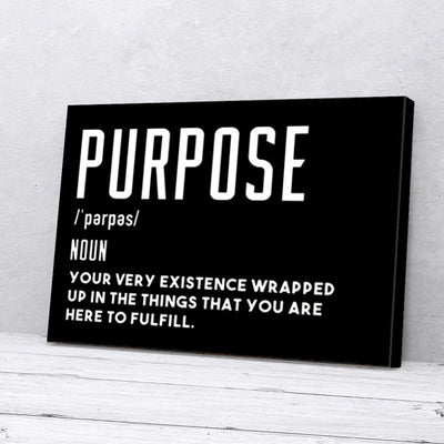 Purpose Definition Canvas Prints