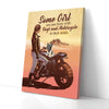 Some Girls Are Just Born With Dogs And Motorcycle Canvas Prints PAN00237