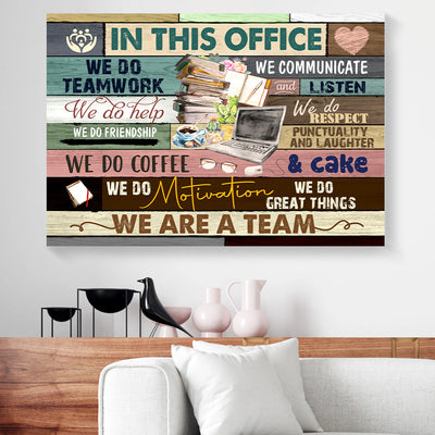 In This Office We Are A Team Teamwork Vintage Canvas Prints PAN04037