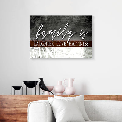 Family Is Laughter Love Happiness Canvas Prints PAN04506