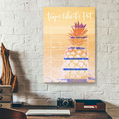 Tropic Like It's Hot Pineapple Canvas Prints