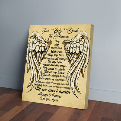 For My Dad In Heaven Angel Wings Canvas Prints PAN06531