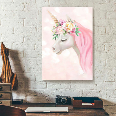 Unicorn Smile Flower Canvas Prints PAN18244
