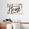 There's No Place Like Home Brown Grey Wood Frame Home Canvas Prints