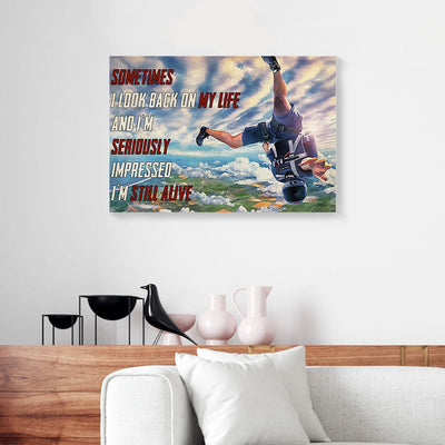 Sometimes I Look Back On My Life And I Am Still Skydiving Canvas Prints