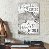 Pumpkin Kisses & Harvest Wishes Flower Grey Wood Frame Canvas Prints