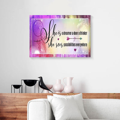 She's A Dreamer And Doer A Thinker Canvas Prints