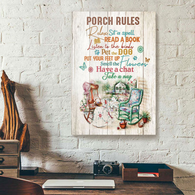 Porch Rules Canvas Prints