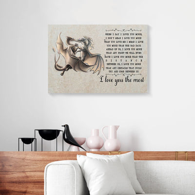 I Love You The Most Dragon Love Canvas Prints PAN13603