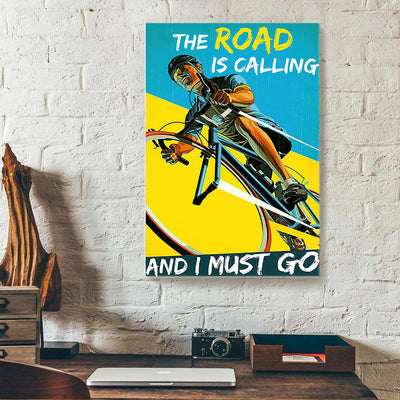 The Road Is Calling And I Must Go Biker Canvas Prints
