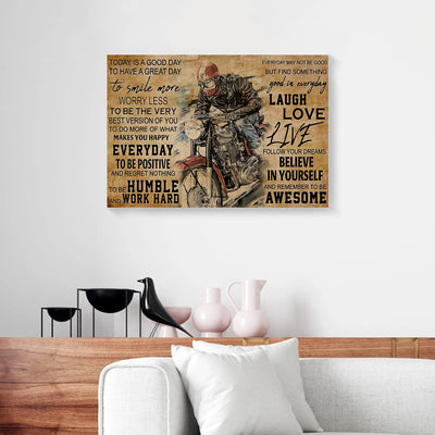 Today Is A Good Day To Have A Great Day Bike Canvas Prints
