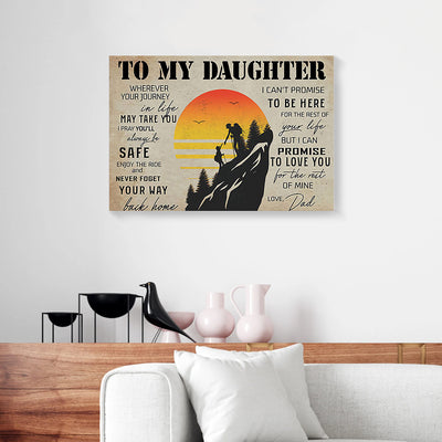 To My Daughter Dad Camping Canvas Prints