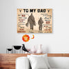 Personalized Gift For Dad From Son Hunting Canvas Wall Art I Know It's Not Easy