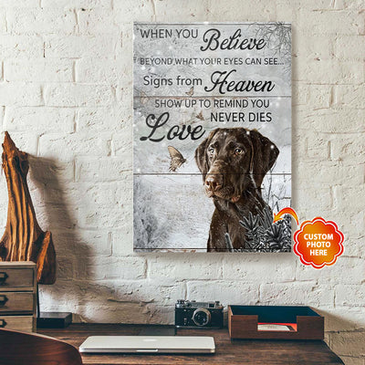 Personalized Memorial Gift Dog Canvas Wall Art When You Believe Beyond PAN19785