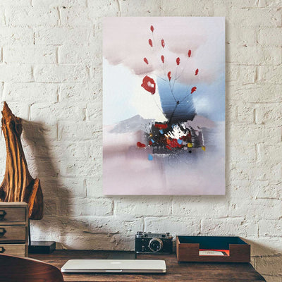 Red Dot Abstract Canvas Prints
