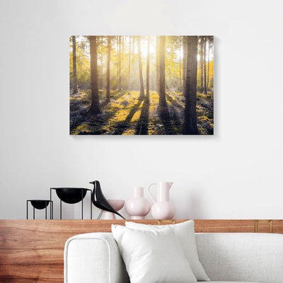 Yellow Forest Natural Canvas Prints
