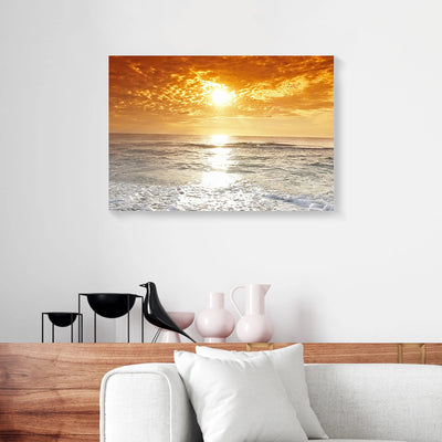 Sunset On The Beach Canvas Prints