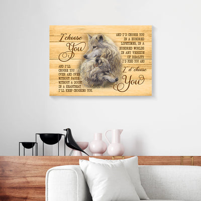 Gift For Couple Wolf Love Canvas Prints PAN14970