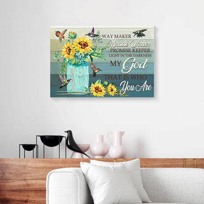 Sunflower Hummingbird Canvas Prints PAN05461