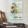 Everyday Is A New Beginning Butterfly Sunflower Canvas Prints PAN09137