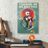 Personalized Gift For Couple Jack And Sally Canvas Wall Art You And Me We Got This
