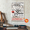 Personalized Nurse Canvas Wall Art Care Hand Holder PAN10046