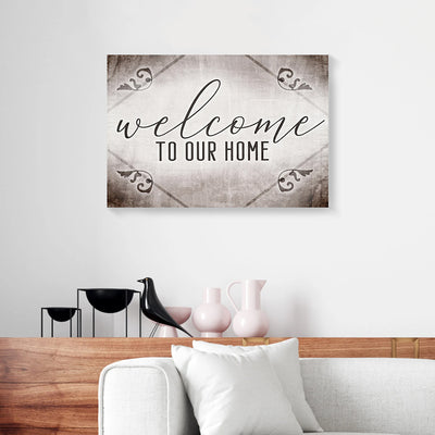 Welcome To Our Home Canvas Prints