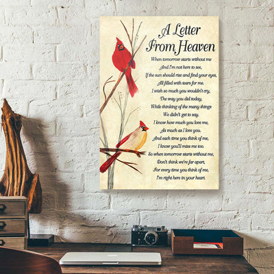 A Letter From Heaven Cardinal Canvas Prints PAN14582