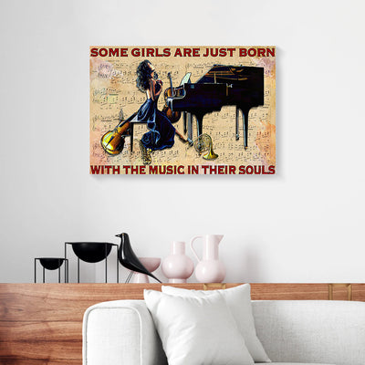 Some Girls Are Just Born The Music In Their Souls Canvas Prints