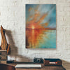 Sun Raise Reflect Abstract Painting Canvas Prints