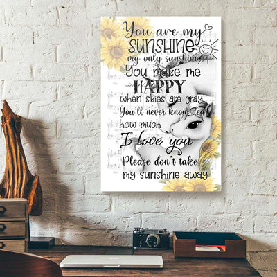You Are My Sunshine Unicorn Canvas Prints PAN18834