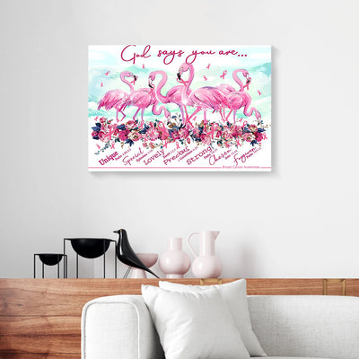 God Says You Are Unique Special Lovely Strong Flamingo Canvas Prints PAN10521