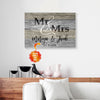 Personalized Gift For Couple Canvas Wall Art Mr And Mrs