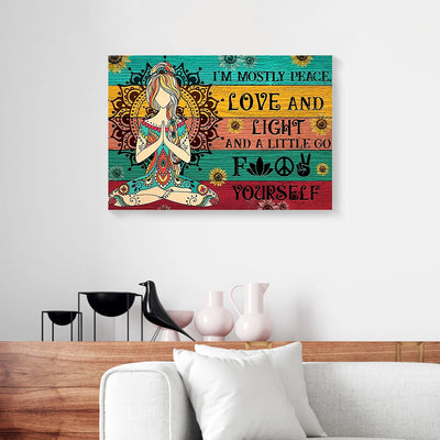 Peace Love Yourself Yoga Canvas Prints PAN12813