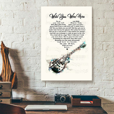 Wish You Were Here Guitar Music Lover Canvas Prints PAN19246