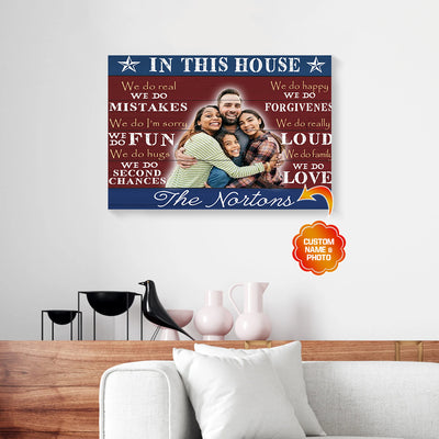 Personalized Family Canvas Wall Art In This House We Do PAN00910