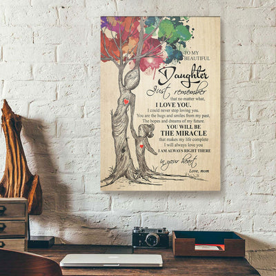 To My Daughter Mom Tree Canvas Prints