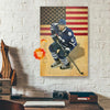 Personalized Hockey American Canvas Wall Art