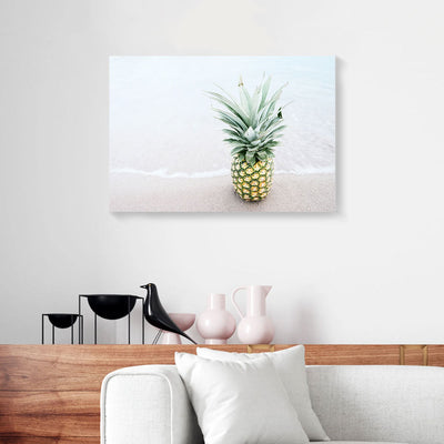 Pineapple On Shore Canvas Prints