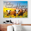 Sunflower Cow Canvas Prints PAN22214